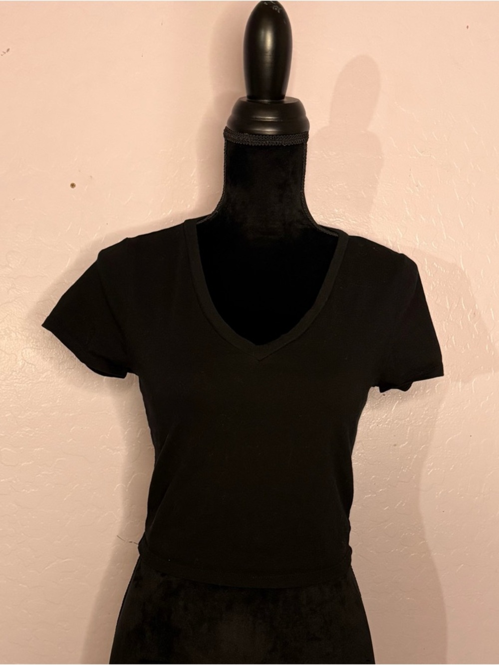 Fashion Nova Black V-Neck Top